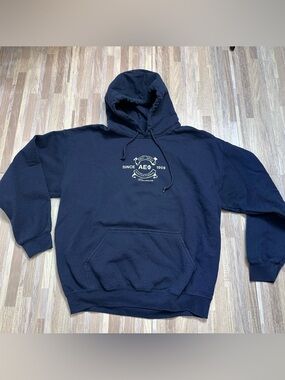 Alpha Epsilon Phi Winter Formal Navy Blue Pullover Hoodie Unisex Size Large